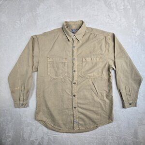 Texas Tuff International Mens Size L Western Button Up Long Sleeve Shirt Cowboy